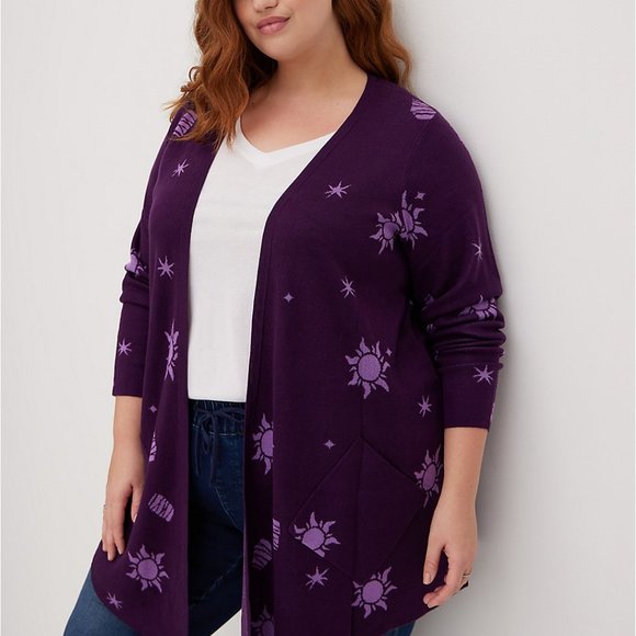 🎊DRAPE CARDIGAN - DISNEY TANGLED DREAM PURPLE - Picture 9 of 11